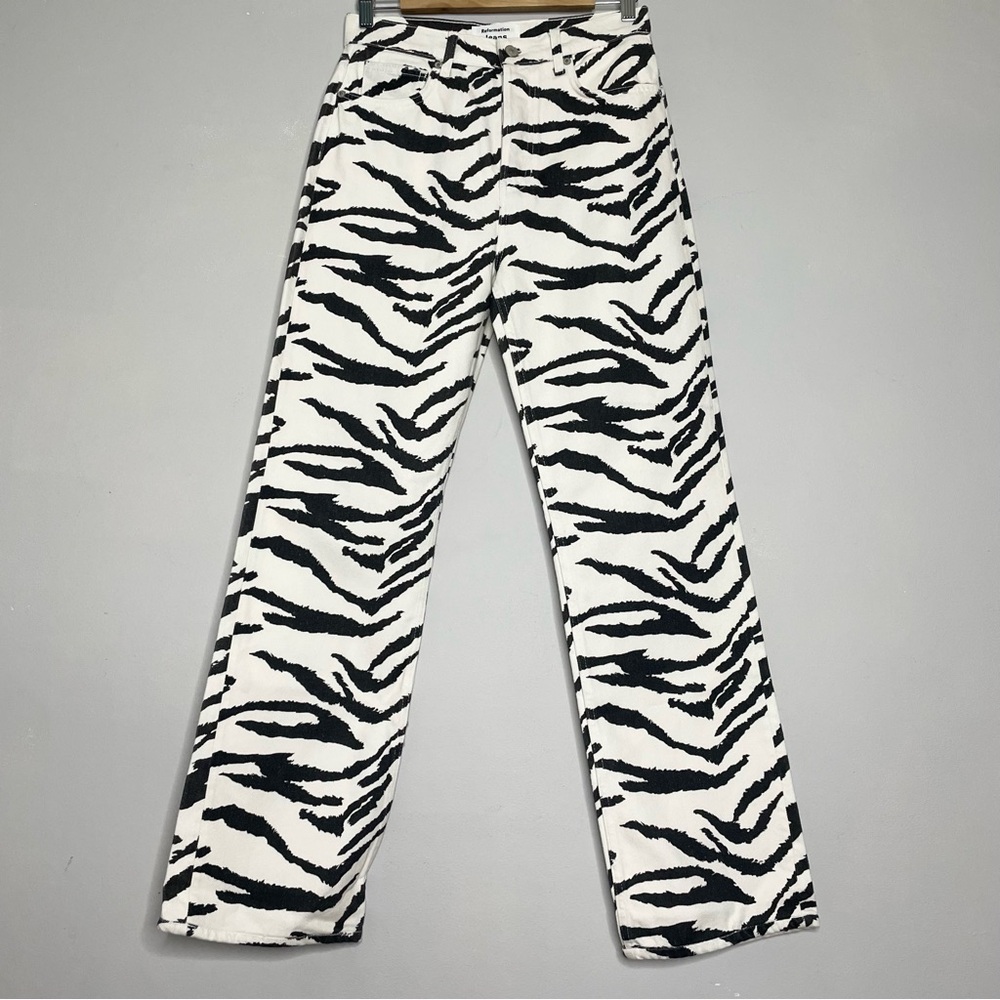 REFORMATION JEANS Tiger High Rise Straight Long Jeans